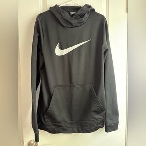 Nike Black Hoodie with White Swoosh